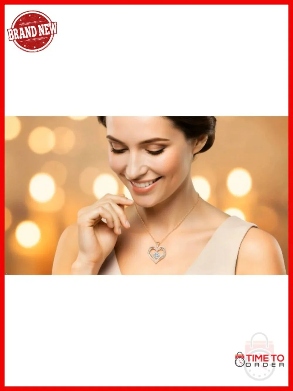 S925 Sterling Silver Birthstone Heart Pendant Necklace